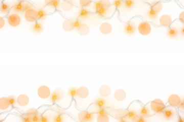 Yellow Fairy Lights with Bokeh Overlay