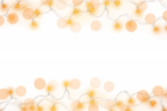 Yellow Fairy Lights with Bokeh Overlay