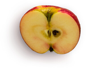 Half Red Apple