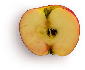 Half Red Apple
