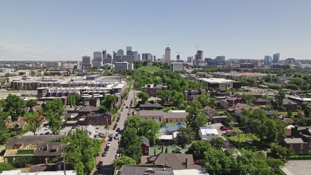 Aerial Shot of GermanTown outside of Nashville - Nashville, TN