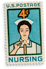 Stamp Vintage Postage - obrazy, fototapety, plakaty