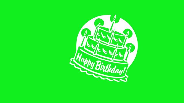 Happy Birthday Icon 4K Resolution Video