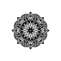 Flower Mandala. Vintage decorative elements. Oriental pattern, vector illustration. Islam, Arabic, Indian, moroccan,spain, turkish, pakistan, chinese, mystic, ottoman motifs. Coloring book page