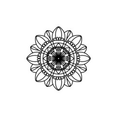 Flower Mandala. Vintage decorative elements. Oriental pattern, vector illustration. Islam, Arabic, Indian, moroccan,spain, turkish, pakistan, chinese, mystic, ottoman motifs. Coloring book page