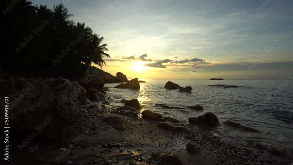 Wall mural Aninuan Beach Tropical Sunset Oriental Mindoro