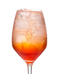 glass of aperol spritz cocktail