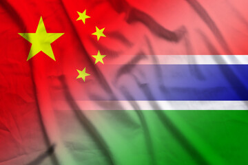 China and Gambia state flag international negotiation GMB CXR