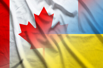 Canada and Ukraine political flag international contract UKR CMR