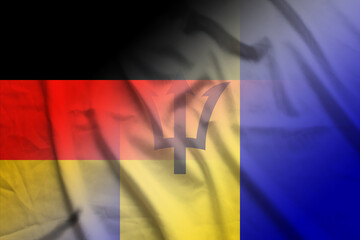 Germany and Barbados political flag transborder contract BRB DEU