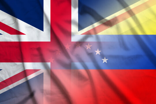 England and Venezuela state flag international contract VEN GBR
