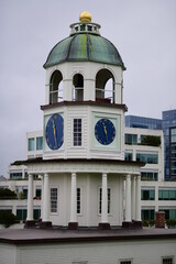 building with a clock