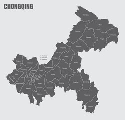 Chongqing administrative map