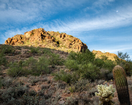 Landscape photograph of the Usery Mountains in Arizona.
