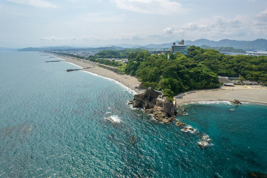 Aerial photograph of Katsurahama, a popular tourist destination in Kochi prefecture