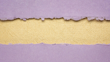 colorful paper abstract with a copy space - sheets of handmade paper, blank web banner