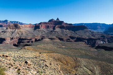 View from the Grand Canyon on the South Kaibab Trail in Arizona.