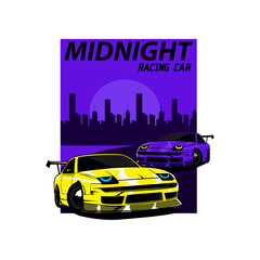 racer night illustration