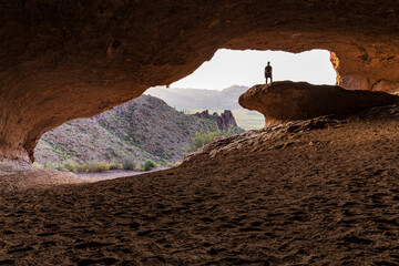 Landscape photograph of the Wave Cave in the Superstition Mountains 