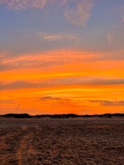 sunset over the sea