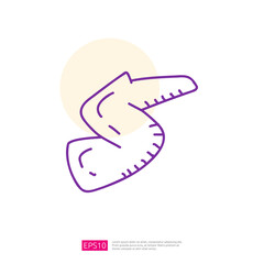 chicken wing doodle line icon