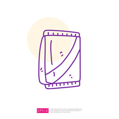 potato chips package doodle icon