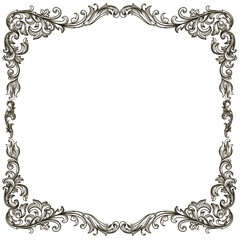 Vector frame of flowers. Vintage floral elements Isolated botanical illustration for a postcard.