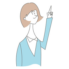 指差しで案内をしているビジネスマンのイラスト素材