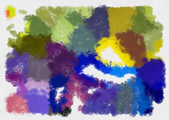Illustration style background image abstract pattern various vibrant colors watercolor style illustration impressionist painting.