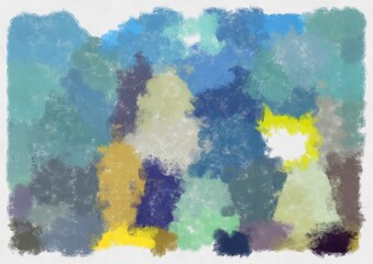 Obraz premium Illustration style background image abstract pattern various vibrant colors watercolor style illustration impressionist painting.