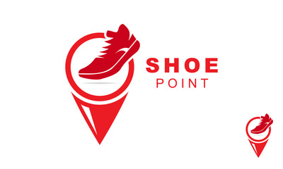 Fototapeta premium Shoe Point Logo Design Template.