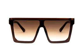 Sun glasses Modern Fashion style with white isolated background color shades front angle 2039 brown