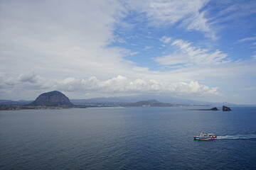 fascinating seascape with charming clouds