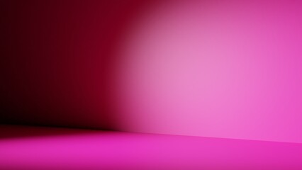 Habitación con luz lateral derecha color rosa. Piso y pared