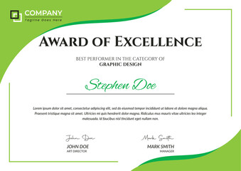 Professional & Modern Award Certificate Design template