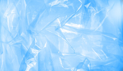 Blue plastic bag texture background