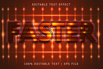 Faster editable Text effect 3 Dimension emboss modern style
