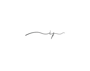if initial handwriting logo vector