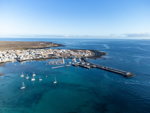 Corralejo town aerial view, Fuerteventura island