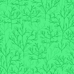 Dill pattern seamless. spicy herb for food background. dill branch texture