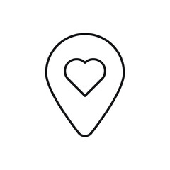 pin location love vector for website symbol icon presentation