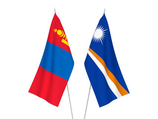 Mongolia and Republic of the Marshall Islands flags