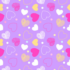 seamless pattern with hearts
