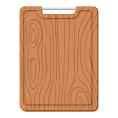 Cartoon nature wooden kitchenware utensil square cutting board with wood grain texture