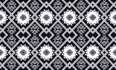 Geometric ethnic flower pattern for background,fabric,wrapping,clothing,wallpaper,Batik,carpet,embroidery style.