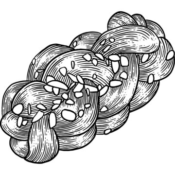 Hand drawn Vanocka Bread