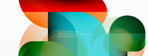 Round triangle shapes lines and circles. Geometric vector illustration for wallpaper banner background or landing page