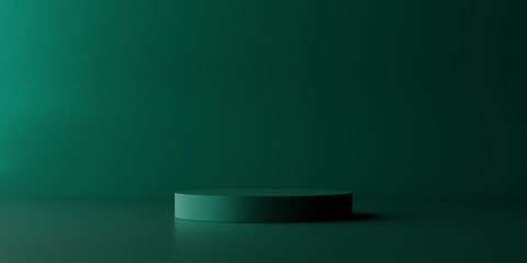 Product display green podium for product presentation. © Mr.PJ