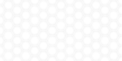 white abstract background with futuristic and hexagon concept
