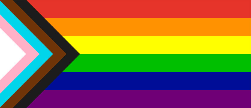 New LGBTQ+ Rights Pride Flag. Vector illustration